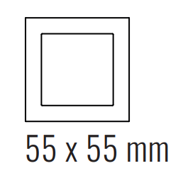 EKINEX EK-PQG-FBM FENIX NTM square FF/71 (Form/Flank/NF) plate - 1 window