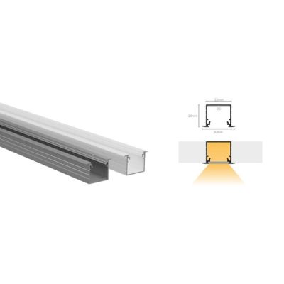 LEDCO PR211/BI PROFILO INCASSO 20 MM. 2 MT. BIANCO