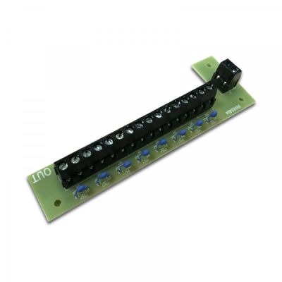 ELMO MAV8100 12 Vcc power distribution module, 1 input, 8 outputs, 100 mA each