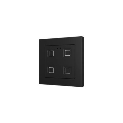 ZENNIO ZVIT55X4A ZVIT55X4A Tecla 55 X4 Backlit capacitive touch switch (55 x 55 mm), 4 buttons, black