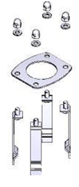 CAME-RICAMBI 119RIR146 BASE ANCORAGGIO COLONNINA 52x38mm