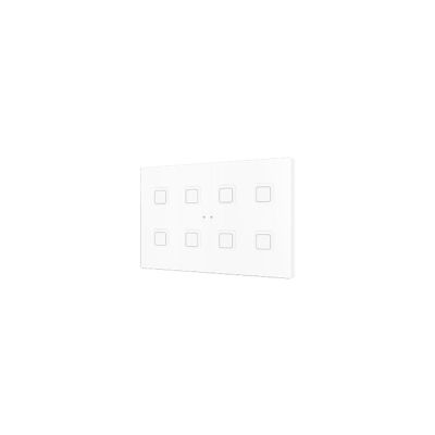 ZENNIO ZVITXLX8W Interruttore touch capacitivo TECLA XL retroilluminato 8 tasti, bianco