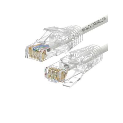 WP RACK WPC-PAT-6AU002W-S SLIM PATCH CABLE CAT.6A U-UTP, 0.20m WHITE