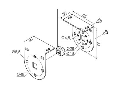 NICE 692.50.00 Kit for vertical blinds, white (to be necessarily associated with 575.12040, 575.12050 or 575.12178)
