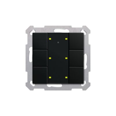 MDT RF-TA55A606.01 KNX RF button 6f. +act. , black op.