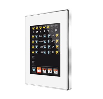 ZENNIO ZVI-Z41LIT-WC Touch Z41 Lite, cromo cornice bianco