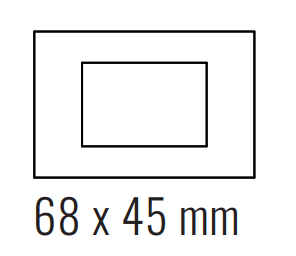 EKINEX EK-PRG-GBR Plate 71 (Form/Flank/NF) rectangular METAL (ALUMINIUM) - 1 window