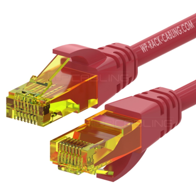 WP RACK WPC-PAT-6AU010R CAT 6A U-UTP PATCH CABLE 1 M LS0H RED