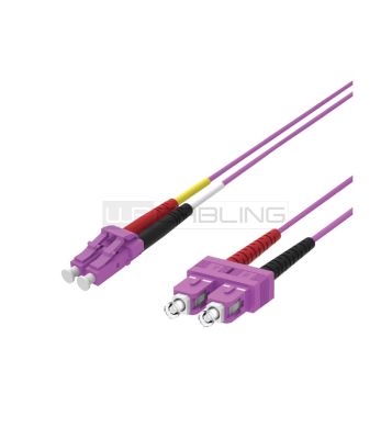 WP RACK WPC-FP4-5LCSC-005 FIBER OPTIC MULTIMODE PATCH CORD 50/125 LC-SC, 0,5 MT. OM4