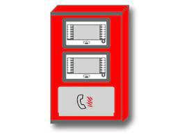 INIM FIRE PREVIDIA-ULTRAVOXR Modular voice evacuation unit for emergency and fire detection systems of the addressed analog type - red cabinet