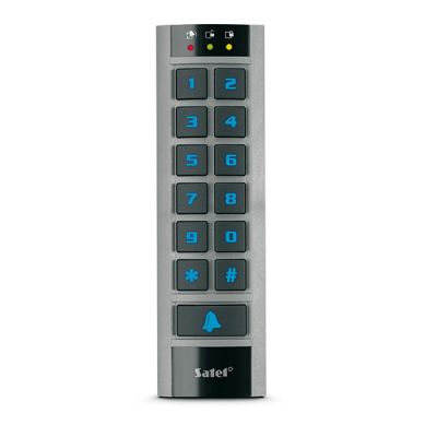 SATEL ACCO-SCR-BG Tastiera con lettore di prossimità 125 KHz (retroilluminazione blu da esterno grigio con pulsante campanello)