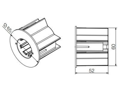 NICE 1013.20.00 White cap kit for Rollease 2.5'' type roller, for 35/45 mm motors