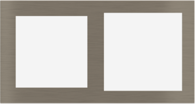 EKINEX EK-P2G-GBR Placca 71 (Form/Flank/NF) rettangolare METALLO (ALLUMINIO) - 2 finestre 