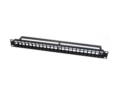 WP RACK WPC-PAN-BU24 PATCH PANEL MODULARE VUOTO 24 POSTI UTP CON CABLE MANAGER