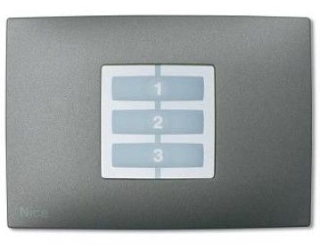 NICE WRG Rectangular wall plate, graphite - 10 Pieces