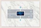 BLUMOTIX BX-F-RWMT4 QUBIK MARBLE Glass thermostat cover 4 Buttons 120x80 White