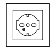 EKINEX EK-PSC-IT-FNI Frontalino presa IT quadrata (55x55) Plastica verniciata effetto FENIX NTM 