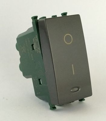 MAPAM 662N Interruttore Bipolare Spia (16A-250V) Gem 662N Nero
