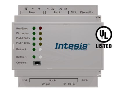 INTESIS INMBSDAL1280200 Gateway server DALI-2 a Modbus TCP - 2 canali