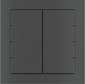EKINEX EK-T2R-GBU Kit 2 tasti Linea 71 rettangolari verticali (30X60) colore carbonio