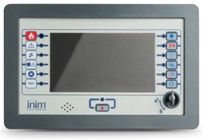 INIM FIRE FPAMIAS-G Front Panel (CPU) For The Control And Management Of EVAC Modules - dark gray color for use with red cabinet