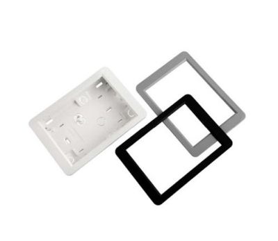 RISCO RAKELFLUSH0A ELEGANT touch keyboard recessed mounting kit. Supplied with a white, grey and black frame.