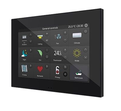 ZENNIO ZVIZ70V2A Touch Z70 v2, PVC frame, black