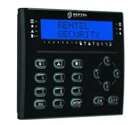 BENTEL ABSOLUTA T-BLACK Tastiera LCD Nera con lettore di prossimità e 3 Terminali I/O programmabili
