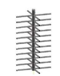 NICE TORNELLI RTRU90316 Braccia ad U con angolazione 90 ° per CAGE - Acciaio inossidabile spazzolato AISI 316
