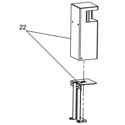 FAAC SPARE PARTS MLPEIN_0000 LASER SCANNER HOUSING RAL 7043