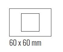 EKINEX EK-DRS-GAG Placca rettangolare finestra 60X60 in plastica (colore argento)