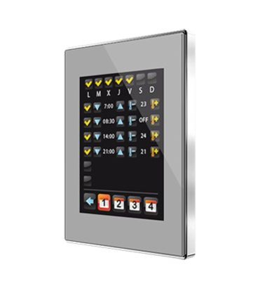 ZENNIO ZVI-Z41LIT-SC Touch Z41 Lite, cromo cornice argento