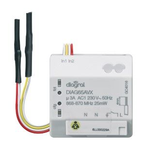 DAITEM DIAG65AVX Flush-mounted radio receiver 2 inputs - 1 output 3 A for lights