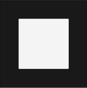 EKINEX EK-PQP-GAE Square FF/71 (Form/Flank/NF) plate Plastic - 1 window