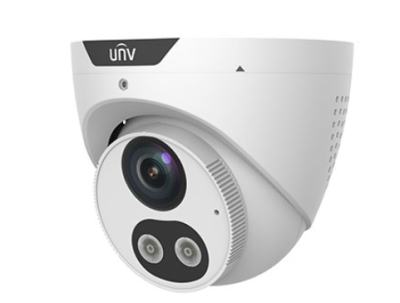 UNIVIEW IPC3615SB-ADF28KMC-I0 Telecamera di rete fissa con bulbo oculare fisso HD da 5 MP con luce intelligente e avviso acustico