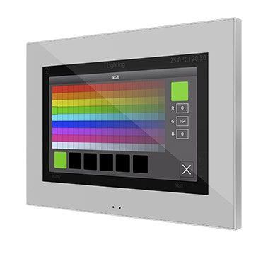 ZENNIO ZVIZ70V2S Color capacitive touch panel with 7" display, silver