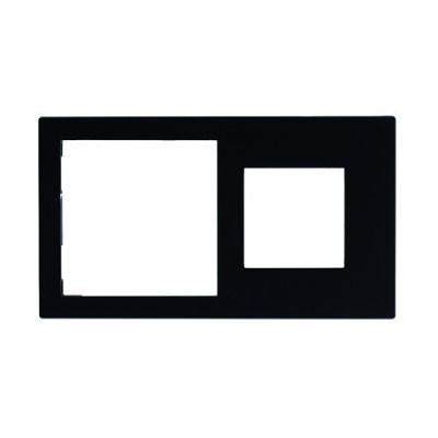 EELECTRON PO71A45PL-3 PLACCA DOPPIA 71+45 PLASTICA VERNICIATA NERO