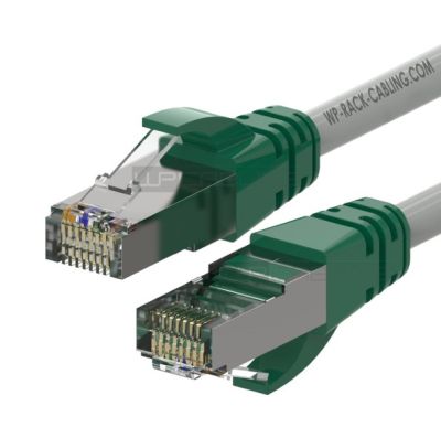 WP RACK WPC-PAT-5F100 CAT 5e F-UTP CROSSOVER PATCH CABLE 10m GREEN