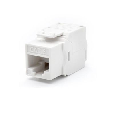 WP RACK WPC-KEY-6UP-TL/W CAT 6, KEYSTONE MODULE, UNSHIELDED, TOOLFREE, WHITE COLOR