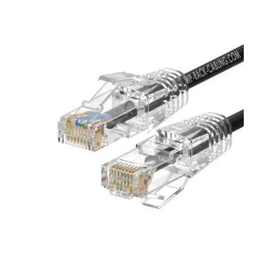 WP RACK WPC-PAT-6AU005BL-S SLIM PATCH CABLE CAT.6A U-UTP, 0.50m BLACK