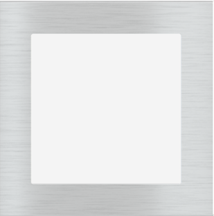 EKINEX EK-DQS-GBQ Placca Deep (FF e 71 e 20Venti ) quadrata - METALLO (ALLUMINIO) alluminio