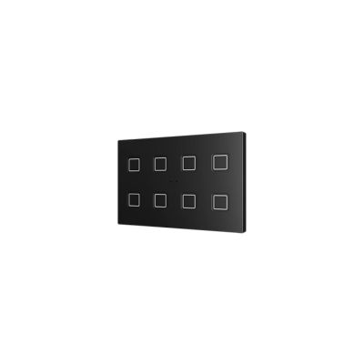 ZENNIO ZVITXLX8A TECLA XL backlit 8-key capacitive touch switch, black