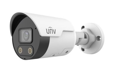UNIVIEW IPC2128SB-ADF28KMC-I0 Telecamera di rete fissa bullet HD da 8 MP con luce intelligente e avviso acustico