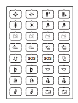 EELECTRON 9025ISH-1 CUSTOM BEDSIDE KNX PLATES WHITE ICON SET - H - 32 ICONS