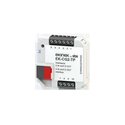 EKINEX EK-CG2-TP Interfaccia universale (4 IN conf. DI o NTC/4 OUT) con funzione termostato