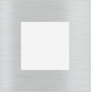 EKINEX EK-DQP-GBQ Placca Deep (FF e 71 e 20Venti ) quadrata -METALLO (ALLUMINIO) - alluminio