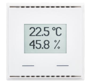 ELSNER 70637 KNX TH-UP Touch CH- pure white RAL 9010 KNX Temperature/Humidity Sensor with Touch Buttons