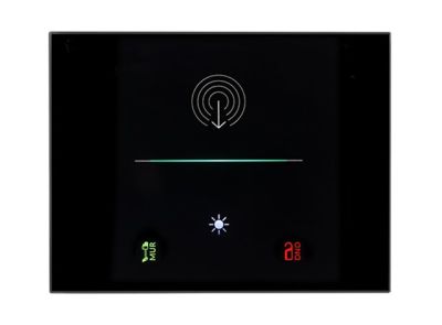 EELECTRON 9025GTH303L03 PLACCA IN VETRO PER TASCA TRASPONDER 9025 - SERIE LINE - RGB VETRO NERO 
