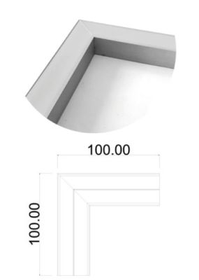 LEDCO CO230 ANGOLO 90 gradi PER PROFILO SCOMPARSA PR230