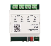 LINGG-JANKE "79232 / 79232SEC" A4F16H-SEC Attuatore di commutazione KNX Secure 4f, funzionamento manuale